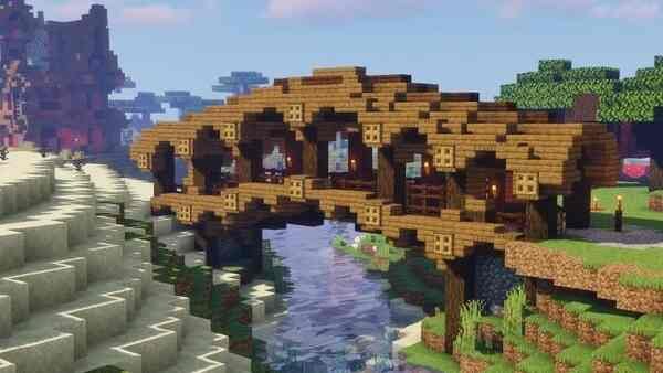 Minecraft Bridge Over Water