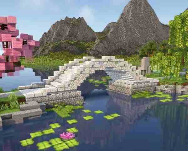 Minecraft Bridge Over Water