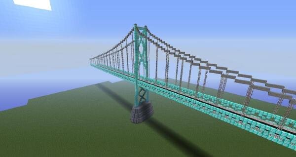 Minecraft suspension bridge 