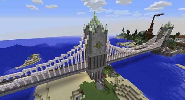 Minecraft suspension bridge 