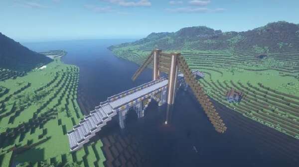 Minecraft suspension bridge 