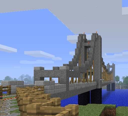 Minecraft suspension bridge 