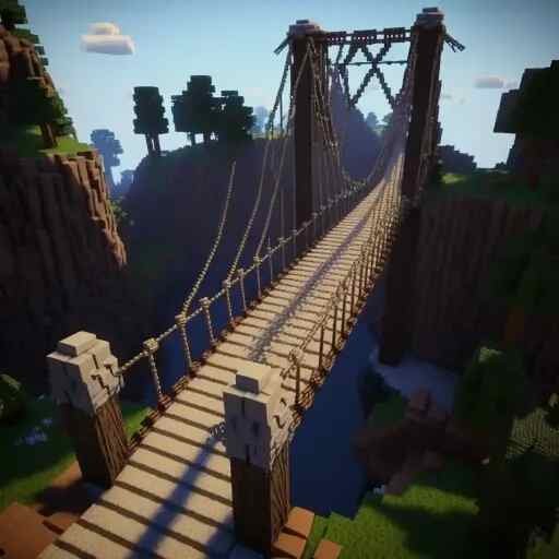 Minecraft suspension bridge 