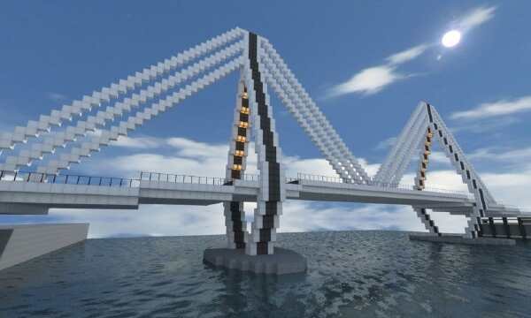 Minecraft suspension bridge 